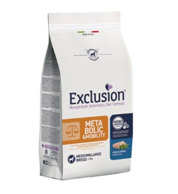 Exclusion, אקסלוז'ן מטבוליק ומוביליטי לכלבים מגזע בינוני גדול - 12 ק"ג