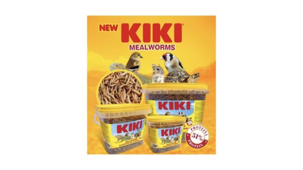 KIKI' קיקי, מזון תולעי קמח מיובשים, מתאים לזוחלים, מכרסמים ובעלי כנף - 150 גרם או 350 גרם