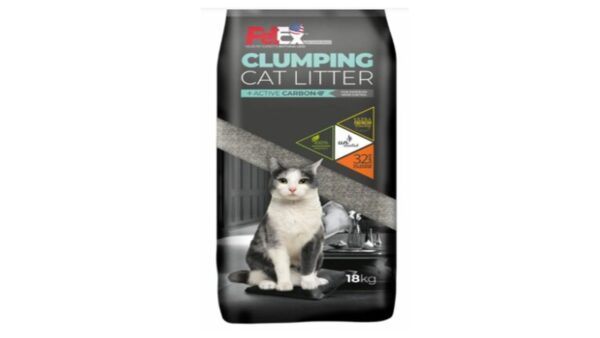 פטקס, חול מתגבש לחתול ללא בישום, מכיל פחם פעיל - 18 ק"ג