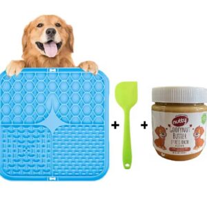 משטח ליקוק + חמאת בוטנים לכלבים + לקקן