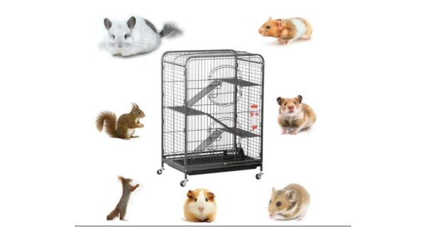 כלוב גדול רב קומתי למכרסמים פעילים - 64*43*93 ס"מ