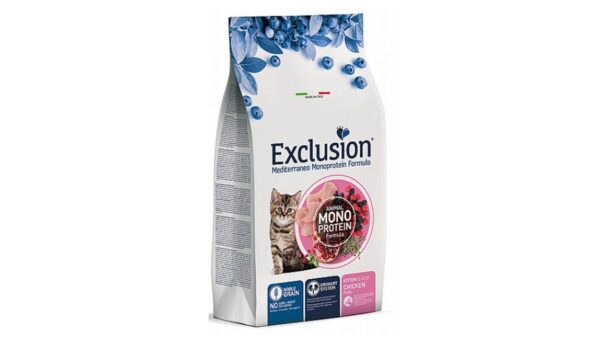 Exclusion, אקסלוז'ן מזון מלא לגורי חתולים  מונו נובל גריין ע"ב עוף – 1.5 ק"ג
