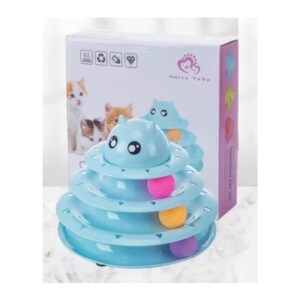 משחק לחתול 3 קומות עם כדורים מסתובבים – Turntable Cat Toy