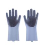 זוג כפפות סיליקון עם מברשת קירצוף לרחיצת בעלי חיים