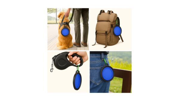 צלחת טיולים מתקפלת לכלב/חתול - 2 גדלים