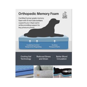 מיטה אורטופדית לכלבים מבית Toby & Ace במגוון מידות