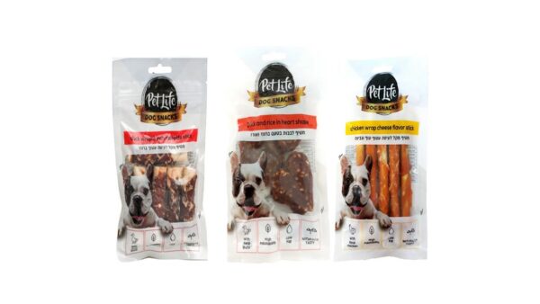 pet life, פט לייף מארז 10 יח' חטיפים במגוון טעמים – 800 גרם