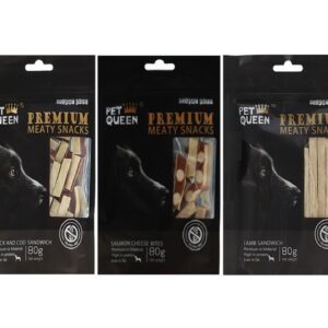 PET QUEEN, פט קווין חטיף לכלב דל שומן מארז 10 יח – 800 גרם