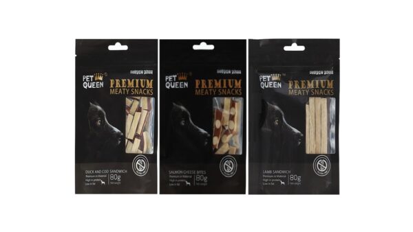 PET QUEEN, פט קווין חטיף לכלב דל שומן מארז 10 יח – 800 גרם