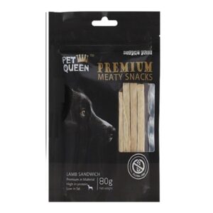 PET QUEEN, פט קווין חטיף רצועות סנדוויץ’ טלה  - 80 גרם