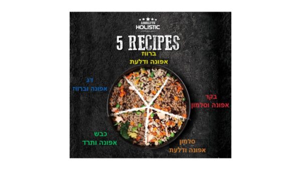 אבסולוט הוליסטי מזון טבעי לכלבים ברווז אפונה ודלעת - 2 ק"ג