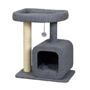 פטקס מתקן גרוד לחתול 2 קומות (בית + מיטה מוגבהת)