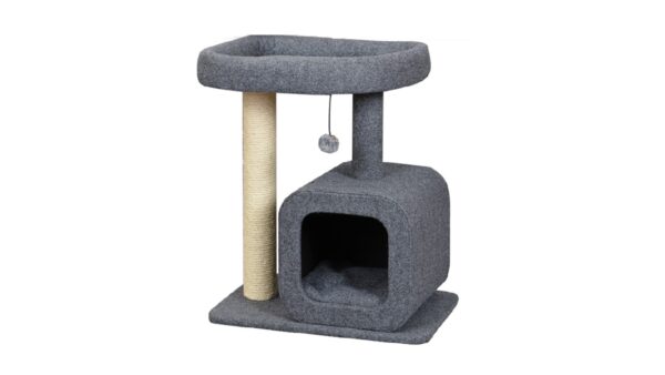 פטקס מתקן גרוד לחתול 2 קומות (בית + מיטה מוגבהת)