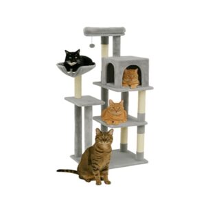 מתקן גרוד מרובה שלבים משולב עם בית ושני וערסלים צבע אפור