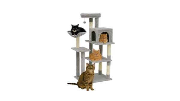 מתקן גרוד מרובה שלבים משולב עם בית ושני וערסלים צבע אפור