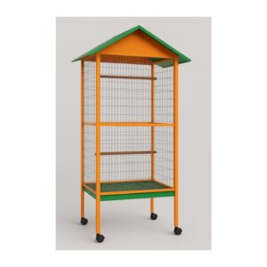 כלוב חצר לבעלי כנף עם גג דגם BC24