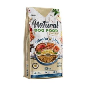 Natural Dog Food, נטורל דוג פוד, מזון יבש היפו אלרגני ללא דגנים, סופר פרימיום לכלבים סלמון 64% בשר - 4 או 12 ק"ג.
