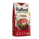Natural Dog Food, נטורל דוג פוד, מזון יבש סופר פרימיום לכלבים כבש ועגל 62% בשר - 4 או 15 ק"ג.