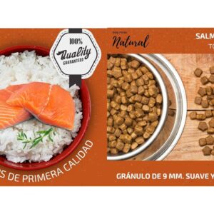 Natural Dog Food, נטורל דוג פוד, מזון יבש סופר פרימיום לכלבים סלמון וטונה 50% בשר - 4 או 15 ק"ג.