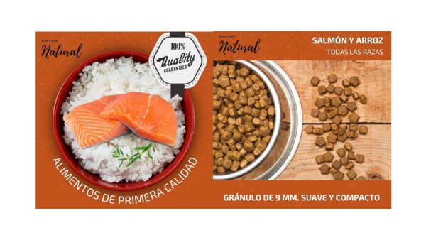 Natural Dog Food, נטורל דוג פוד, מזון יבש סופר פרימיום לכלבים סלמון וטונה 50% בשר - 4 או 15 ק"ג.