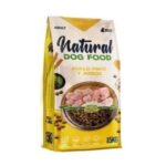 Natural Dog Food, נטורל דוג פוד, מזון יבש סופר פרימיום לכלבים עוף והודו 55% בשר - 4 או 15 ק"ג.