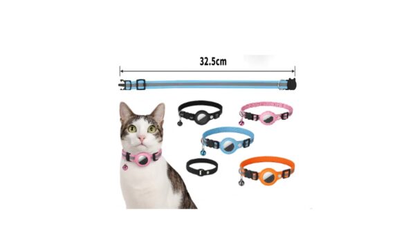 קולר לחתול עם מגן אייר תג עמיד למים במגוון צבעים