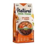 Natural Dog Food, נטורל דוג פוד, מזון יבש סופר פרימיום לכלבים סלמון וטונה 50% בשר - 4 או 15 ק"ג.