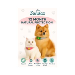 קולר ההדברה טבעי לכלב/חתול נגד פרעושים וקרציות, עמיד במים עד 12 חודש