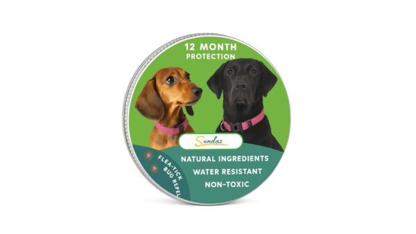 קולר ההדברה טבעי לכלב/חתול נגד פרעושים וקרציות, עמיד במים עד 12 חודש