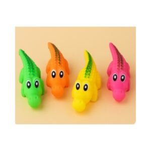 בובת גומי בדמות תנין - צעצוע לכלב