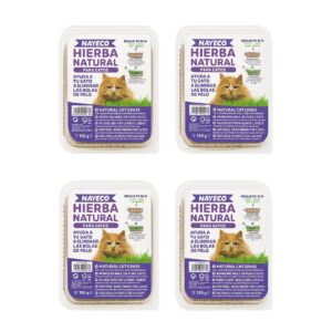 NAYECO, נאיקו דשא לחתול - 4 מארזים (משקל כולל 400 גרם)