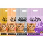 Cute Tabby – קיוט טאבי חול טופו פרימיום לחתול במגוון ריחות לבחירה - 6 ליטר.