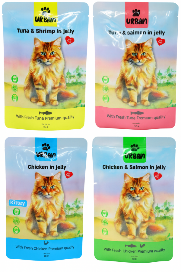 אורבן פאוץ, מזון רטוב לחתולים במגוון טעמים - 85 גרם