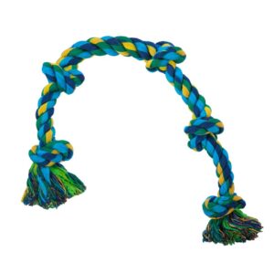 חבל לעיסה דנטלי לכלב 5 קשר אורך 1.8 מטר