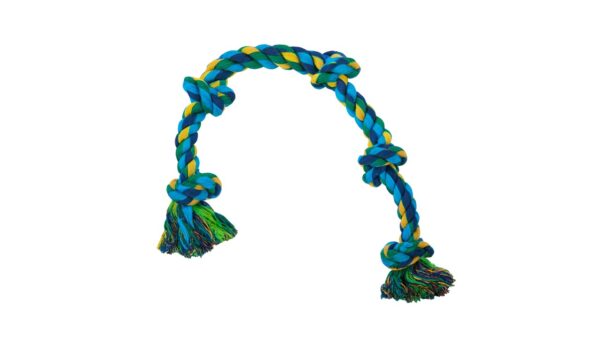 חבל לעיסה דנטלי לכלב 5 קשר אורך 1.8 מטר