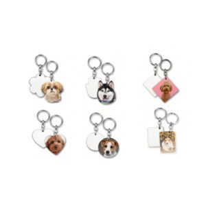 מחזיק מפתחות ממותג עם תמונה של בעל החיים ניתן להוסיף שם וטלפון