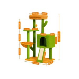 מתקן גרוד עם בית, ערסל ומשטח רביצה - דגם קקטוס