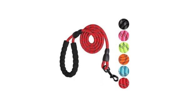 רצועת חבל קלועה מקצועית לכלבים חזקה, עמידה ונוחה לאחיזה - כמה גדלים