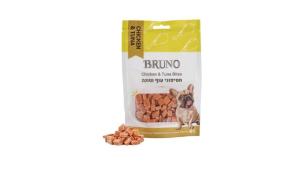 Bruno (ברונו) – חטיפוני עוף וטונה לכלב, 80 גרם
