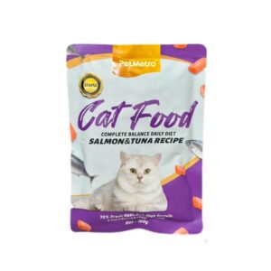 פטמטרו (PetMetro) מזון רטוב מלא לחתולים בטעם סלמון וטונה 70% בשר – 100 גרם