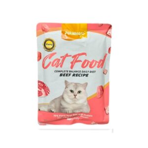 פטמטרו (PetMetro) מזון רטוב מלא לחתולים בטעם בקר 70% בשר – 100 גרם