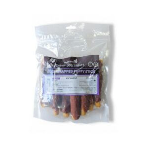 חטיף לכלב מקל תפוח עטוף בשר ברווז - מארז 500 גרם או 2 ק"ג